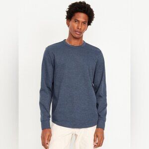 Old Navy Men’s Long Sleeve Crewneck Tee - Size Small - Heather Navy Blue
